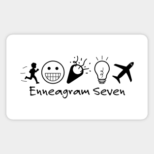 Enneagram 7 T-Shirt | Enneagram Type 7 | Enthusiast | Adventurer | Enneagram Gifts | Unisex - Men & Women's Tee Magnet